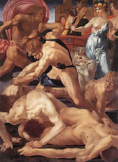 Rosso Fiorentino Moses defending the Daughters of Jethro. oil painting image